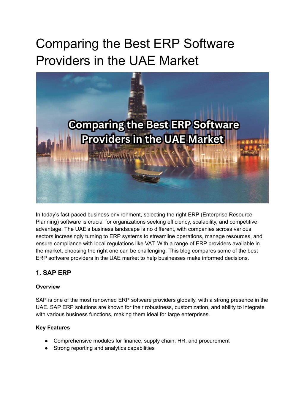 Erp Software Dubai